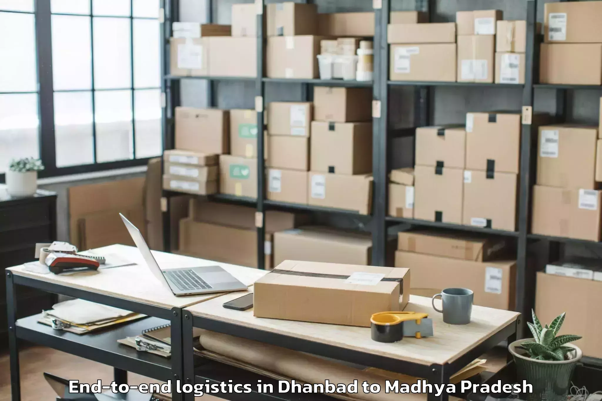 Leading Dhanbad to Ganj Basoda End To End Logistics Provider